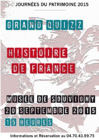 Quizz - Histoire de France. Du 19 au 20 septembre 2015 à Souvigny. Allier.  15H00